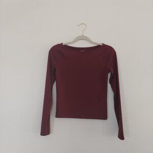 Hollister Soft Stretch Seamless Fabric Boat-Neck Top NWOT